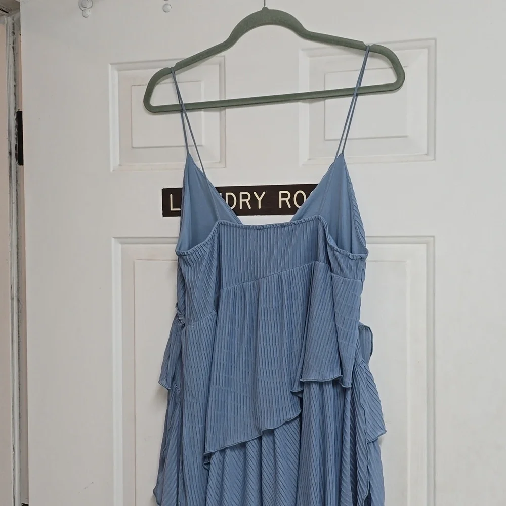 ZARA PLEATED ASYMMETRIC DRESS